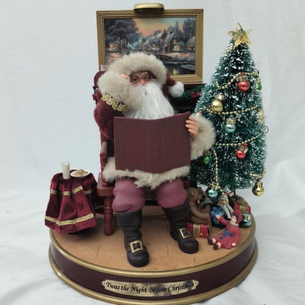Bradford Exchange Thomas Kinkade 'Twas The Night Before Christmas Santa Figurine